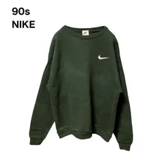 【稀少】90s 銀タグ　NIKE ナイキ　スウェットトレーナー　ヴィンテージ　ボックスシルエット　ロゴ刺繍　黒　メンズS相当