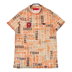 サイズ：L ROUGH&SWELL ラフアンドスウェル カモノハシ ハイネック メッシュ 半袖Tシャツ 総柄 ホワイト系 [240101578391] ゴルフウェア レディース ストスト