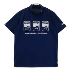 サイズ：M ROUGH&SWELL ラフアンドスウェル カモノハシ ハイネック メッシュ 半袖Tシャツ  ネイビー系 [240101578397] ゴルフウェア メンズ ストスト