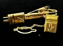 ÷2 ネクタイピン タイタック ゴールドカラー レトロ 【アクセサリー】 【0.5】