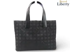 【激レア新品同様】シャネル CHANEL ニュートラベルライン トートMM トートバッグ ショルダーバッグ ラメ入り ブラック 光沢感あり ナイロン レザー A15991のサムネイル