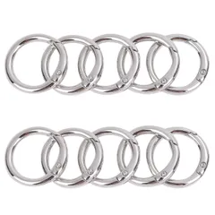 【特価セール】カラビナ 10個セット 26mm 40mm 丸型 キーリング キーホルダー