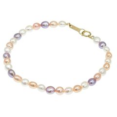 タサキ TASAKI K18 ブレスレット 2連 淡水真珠 3色パール 美品 - メルカリ