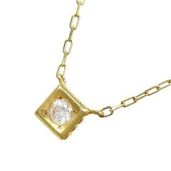 最終お値下げ）K18 0.16ct プリンセスカット ダイヤモンド ネックレス 