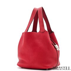 HERMES ピコタンロック pm 25年製 極美品 カデナ 保存袋 バック 黒 