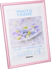 【未使用品】ナカバヤシ 樹脂製（PVC）フォトフレーム A4判/B5判 ピンク ﾌ-TPS-401-Pのサムネイル