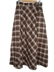 k03250310042　terawear emu　Mサイズ　Brown　　スカート　ミディアム丈　通年