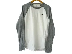 k03250304011　HOLLISTER　Sサイズ　白色×灰色　　トップス　長袖Tシャツ　通年