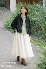 【希少モデル】BARBOUR バブアー PROCLAIM JACKET フーディ クロップド WAXED COTTON 金ボタン ブラック サイズ10のサムネイル