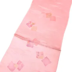 新品 訳あり品 帯揚げ 正絹 ピンク 和装小物 おびあげ 絹100％ 02