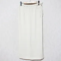 美品 24AW Edition エディション バックサテンジョーゼット タイトスカート 34-05-44-05010 サイズ34 オフホワイト レディース 古着 中古 USEDのサムネイル