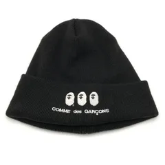 【中古】A BATHING APE × comme des garcons OSAKA KNIT CAP ニットキャップ F ブラック アベイシングエイプ コムデギャルソン[10][240010511463]のサムネイル