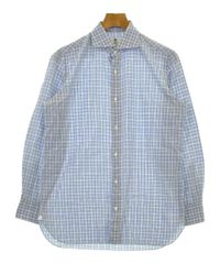 美品クリーニング済】LUIGE BORRELLIブルーブラウンタブカラー39 