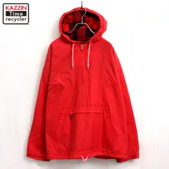 90s vintage GAP 無地 ハーフジップ アノラック ナイロンジャケット メンズ 表記Lサイズ