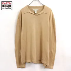 00s Banana Republic 開襟 長袖ニットシャツ メンズ 表記XLサイズ