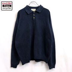 USA古着 70s～USA製 切替えデニム襟 比翼ハーフジップスウェット S～M 