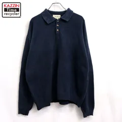 90s USA製 vintage Eddie Bauer コットン ニットポロシャツ メンズ 表記XLサイズ