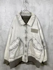 JEANASIS ジーナシス リバーシブル フライト ブルゾン ジャケット sizeF/ ホワイトデニム×ブラウン ◇■ レディース