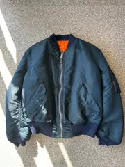 ALPHA Industries 90s 00s アルファ MA-1 ネイビー フライトジャケットのサムネイル