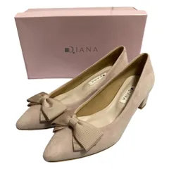 未使用 24AW DIANA ダイアナ スエード ポインテッドトゥ リボン パンプス サイズ24.5cm ピンク レディース 古着 中古 USED