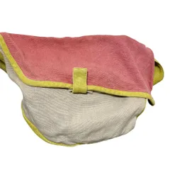 良品 minä perhonen ミナペルホネン choucho キャンバス ショルダーバッグ oa9065 ピンク×ホワイト レディース 古着 中古 USED