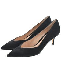 正規品‼️GianvitoRossi ブラックレース ハイヒール ポインテッドトゥ 