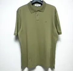 S 90 カルバン・クライン CK カラーTシャツ 半袖Tシャツ カーキ