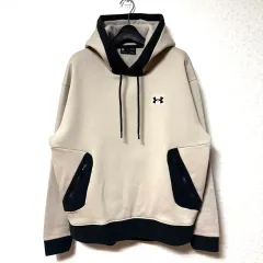 L 100 アンダーアーマー トレーナー 起毛 フード Tシャツ ベージュ