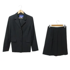 美品 BURBERRY BLUE LABEL バーバリーブルーレーベル ジャケット スカート スーツ セットアップ 38 ブラック レディース 古着 中古 USED