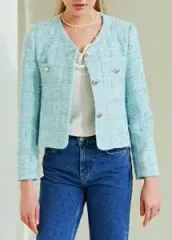 CHUU着用/ベンバー ミント ポケット ツイードジャケット ポール1301