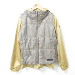 美品 Munsingwear マンシングウェア ゴルフ レイヤード フーデッドジャケット+パデッドベスト セット M ベージュ×グレー レディース 古着 中古 USED