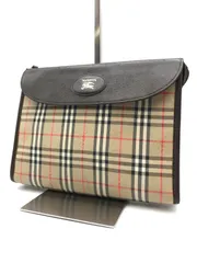 BURBERRY　バーバリー　クラッチバッグ　ノバチェック　キャンバス×レザー　704