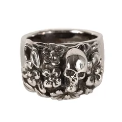 ALEXANDER MCQUEEN アレキサンダーマックイーン リング サイズ:17号 | スカルフラワー リング | シルバー | ブランド 指輪 アクセサリー ジュエリー【メンズ】【中古】のサムネイル