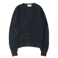 Christian Dior クリスチャンディオール カーディガン ネイビー 紺 サイズ:M | 80s Diorロゴ刺繍 アクリルニット カーディガン (USA製) | トップス セーター【メンズ】【中古】のサムネイル