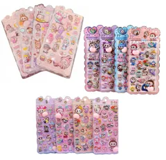 新生活セール 3Dぷっくりステッカー 大容量セット 可愛いキャラクターシール デコシール 手帳デコ スマホ ノート DIY 推し活 女の子向け 立体シール