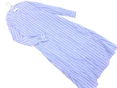 a day in the life アデイインザライフ ユナイテッドアローズ ストライプ シャツ ワンピース 青 ■◇ レディース