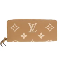 ルイ ヴィトン ポルトフォイユ クレマンス モノグラムアンプラント ベージュ 長財布 LV 0007 LOUIS VUITTON