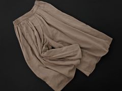 green label relaxing グリーンレーベルリラクシング ユナイテッドアローズ ギャザー ワイド パンツ size38/ベージュ ■◇ レディース