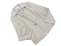 NATURAL BEAUTY BASIC ナチュラルビューティーベーシック シルク混 ジャケット sizeL/グレー ■◇ レディース
