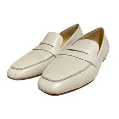 良品 FABIO RUSCONI ファビオルスコーニ レザー コインローファー サイズ35 約22cm ベージュ レディース 古着 中古 USED