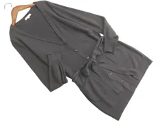 7-IDconcept. 7-IDコンセプト ウエストリボン付き ロング カーディガン size38/グレー ■◇ レディース