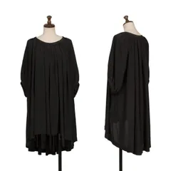 ワイズフォーリビングY's for living ポリギャザーデザインラグランスリーブブラウス 黒M位のサムネイル