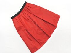 INED イネド タック スカート size9/赤 ■◇ レディース
