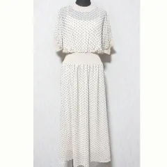 美品 DRESSTERIOR ドレステリア ドットカットジャカードハーフスリーブワンピース 085-58009 38 ベージュ レディース 古着 中古 USED