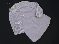 HUMAN WOMAN ヒューマンウーマン ストライプ ブラウス シャツ sizeM/白ｘ紺 ■◇ レディース