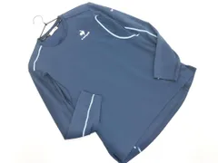 le coq sportif ルコックスポルティフ ロゴ 刺繍 長袖 トレーニングウェア Tシャツ sizeM/ダークブルー ■◇ メンズ