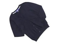 BURBERRY バーバリー BLUE LABEL ブルーレーベル 7分袖 ニット カーディガン size38/濃紺 ■◇ レディース