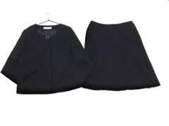 NATURAL BEAUTY BASIC ナチュラルビューティーベーシック セットアップ ジャケット スカート スーツ sizeL/紺 ■◇ レディース