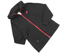 adidas アディダス ロゴ刺繍 ジップアップ パーカー sizeS/黒 ■◇ レディース