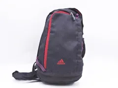 adidas アディダス ロゴ 刺 ボディ バッグ 黒 ■■ メンズ